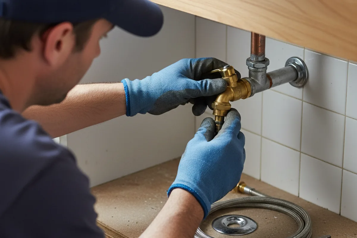 Shutoff valve and fitting work during Emergency Plumbing in Hillsboro